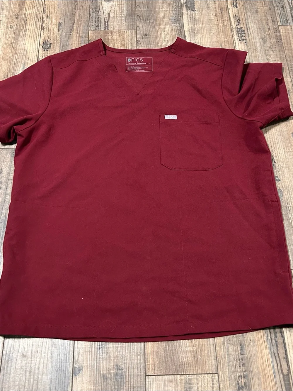 FIGS Maroon Scrub Set - Top & Jogger Pants - Picture 2 of 15
